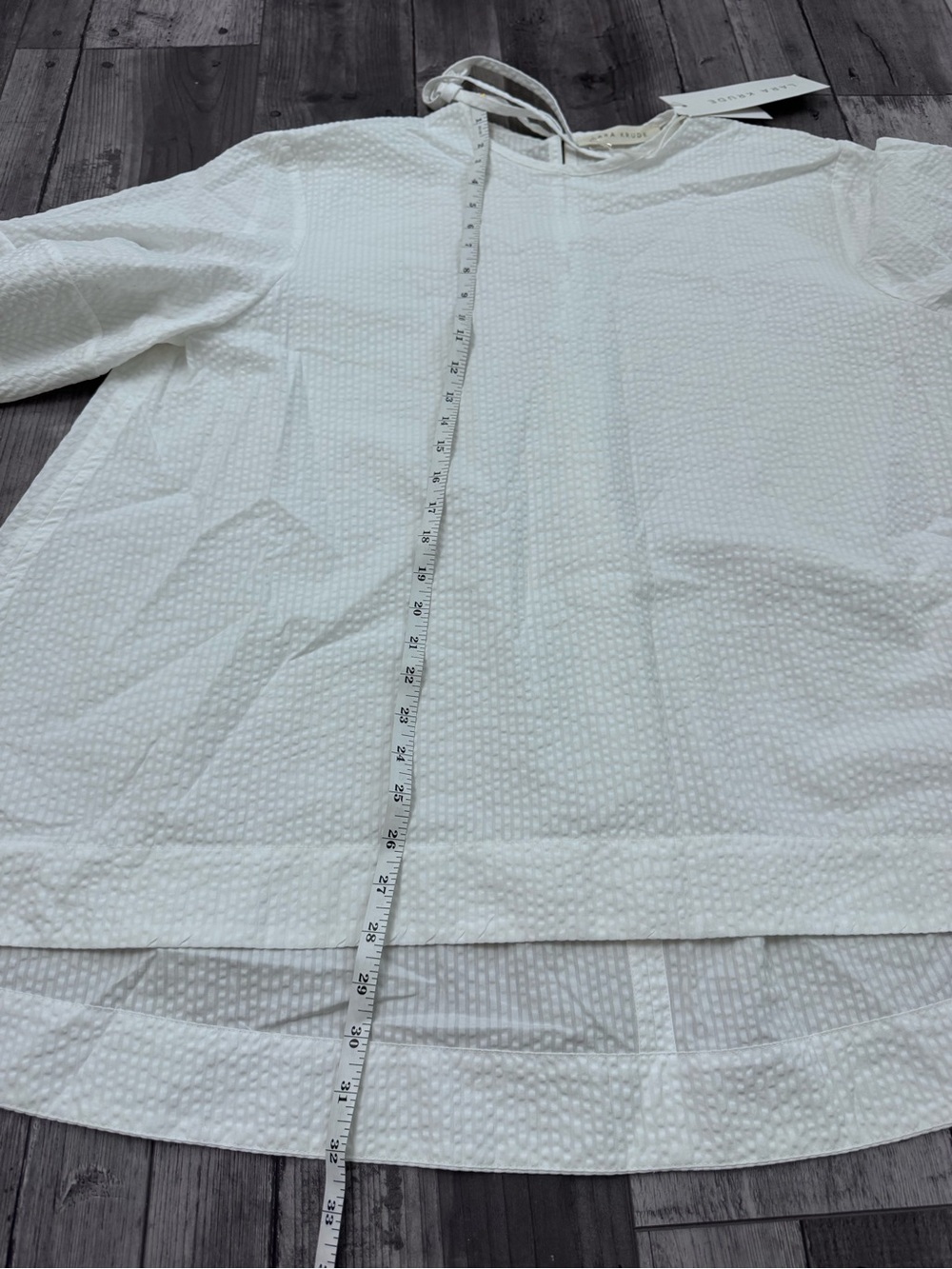 LARA KRUDE Millie Oversized Seersucker Lagenlook White Italian Cotton New NWT - Picture 12 of 12